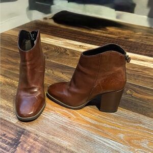 Clarks Chestnut Heeled Boots